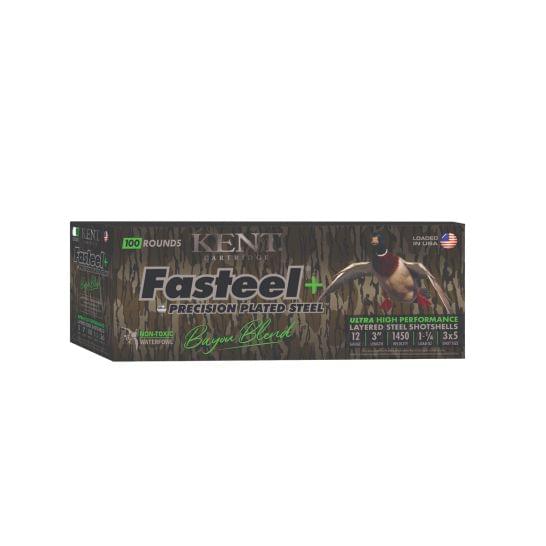 Buy Kent Fasteel+ Precision Plated Steel Waterfowl Bayou Blend 12 Gauge 3" #3/5 1-1/4 Ounce 25rds