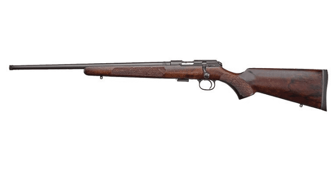 Buy CZ 457 American Left Hand 24″ 22 Long Rifle Bolt Action Rifle – 5+1 Rounds, 24.8″ Barrel, Turkish Walnut Stock, Wood
